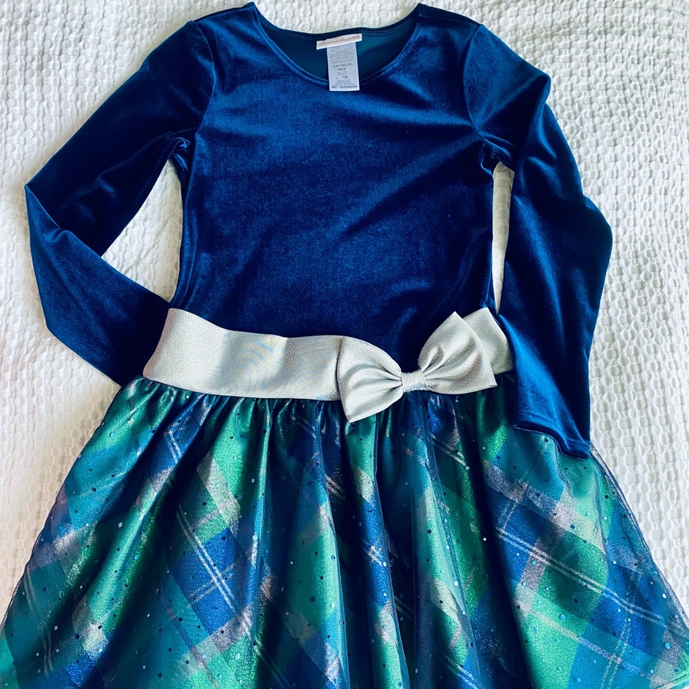 Bonnie Jean Blue and Green Plaid Dress